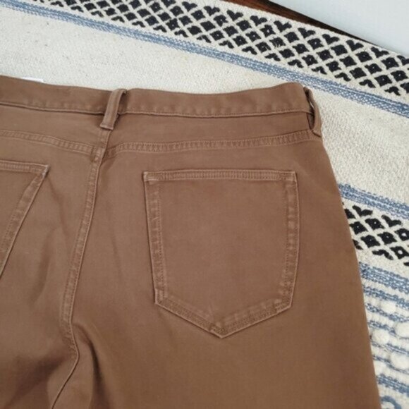 Banana Republic Traveler Slim Fit Twill Cotton Pants In Bronze Brown - Picture 14 of 14